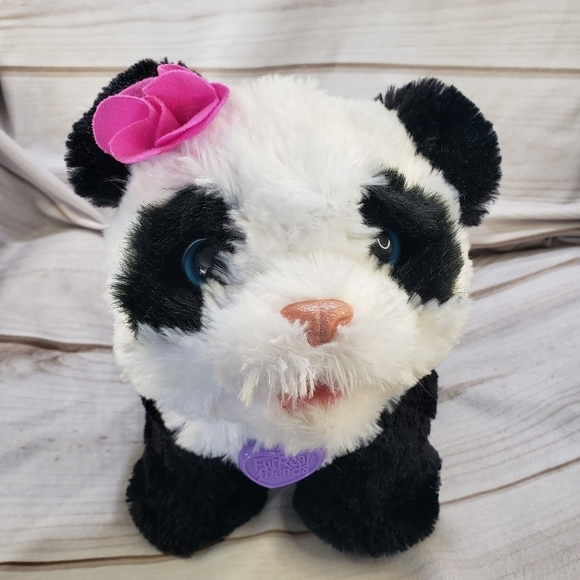 Fur Real Friends Pom Pom Baby Panda Plush Interactive Toy 11 Inch 2013 Hasbro - Picture 1 of 11